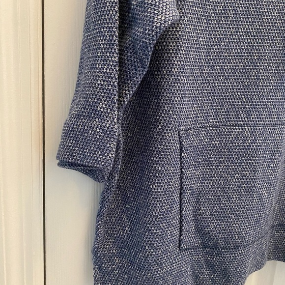 Pure Jill - Cowl neck -  blue shirt with kangaroo pocket and 3/4 sleeves - M - Picture 6 of 9